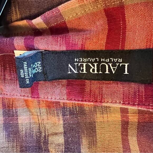 Lauren Ralph Lauren True Wrap Skirt Above Knee Geo Motif Ruffle Ikat Fall NEW 20 - Picture 11 of 11